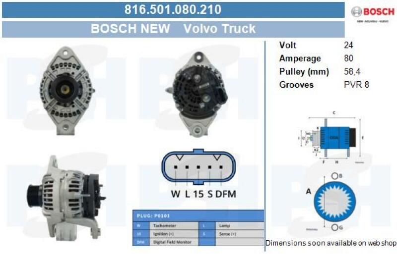 BV PSH Generator Bosch New