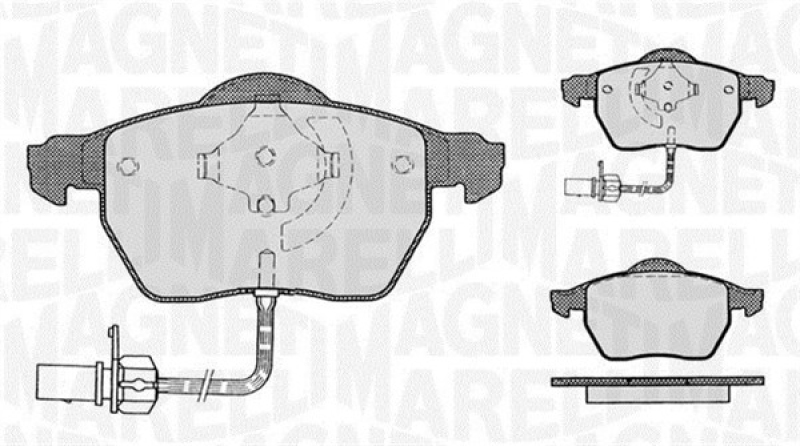 MAGNETI MARELLI Bremsbelagsatz, Scheibenbremse