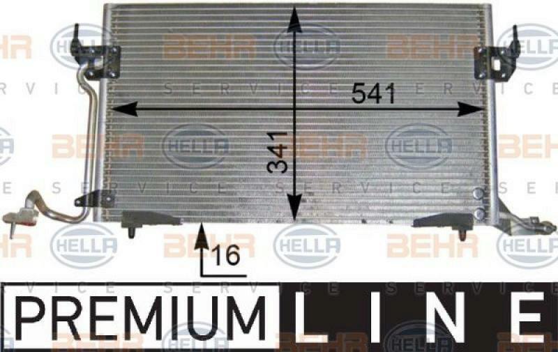 HELLA Kondensator, Klimaanlage BEHR HELLA SERVICE *** PREMIUM LINE ***