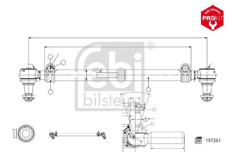 FEBI BILSTEIN Spurstange ProKit 197261