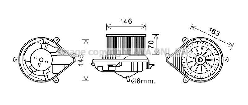 AVA QUALITY COOLING Elektromotor, Innenraumgebläse