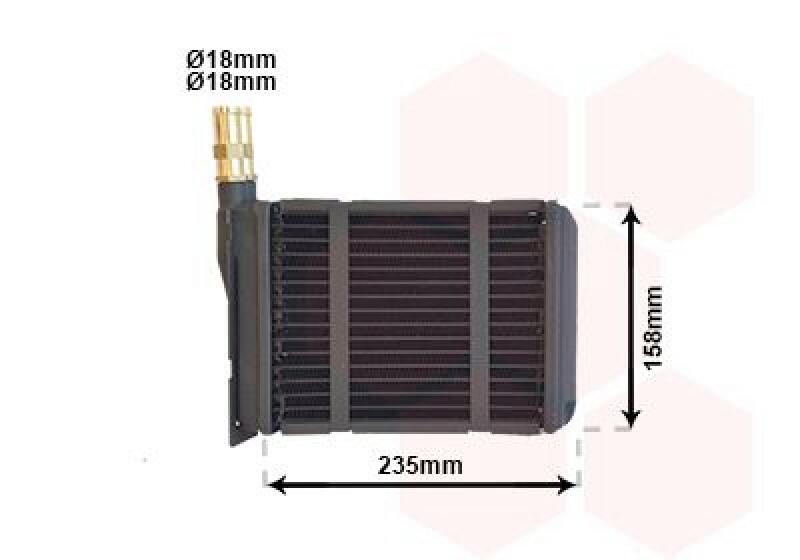 VAN WEZEL Heat Exchanger, interior heating