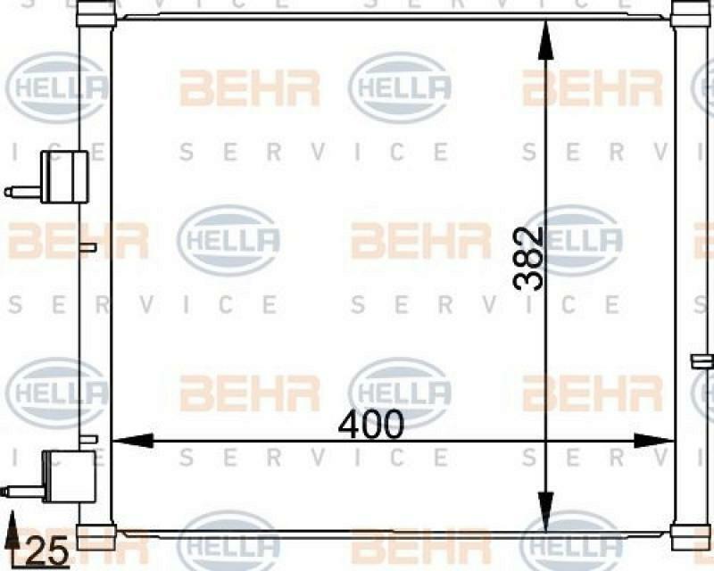 HELLA Condenser, air conditioning