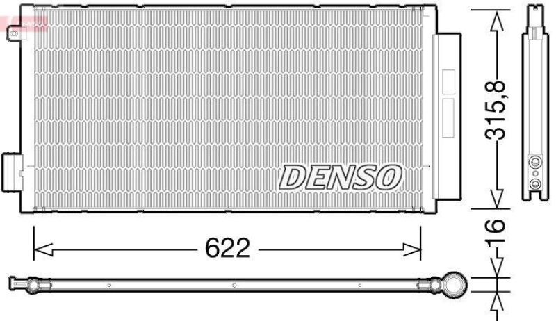 DENSO Kondensator, Klimaanlage DCN09044