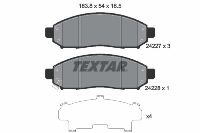 TEXTAR Bremsbelagsatz, Scheibenbremse