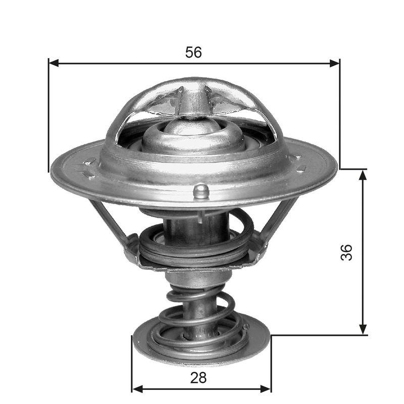 GATES Thermostat für Kühlmittel / Kühlerthermostat