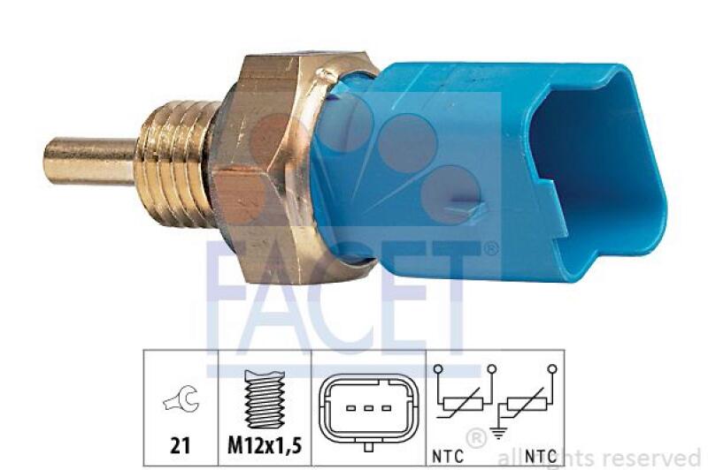 FACET Sensor, coolant temperature Made in Italy - OE Equivalent