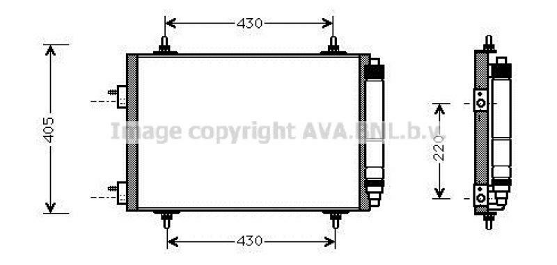 AVA QUALITY COOLING Condenser, air conditioning