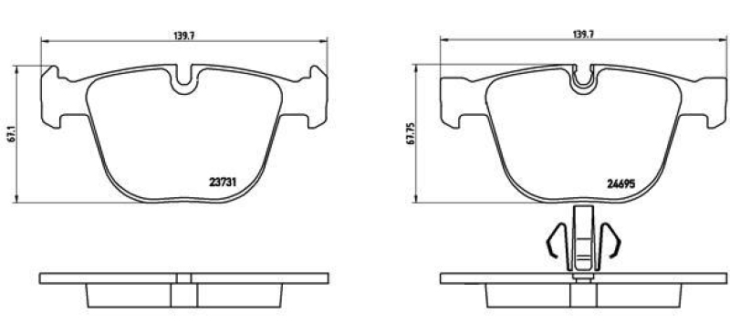 BREMBO Brake Pad Set, disc brake PRIME LINE