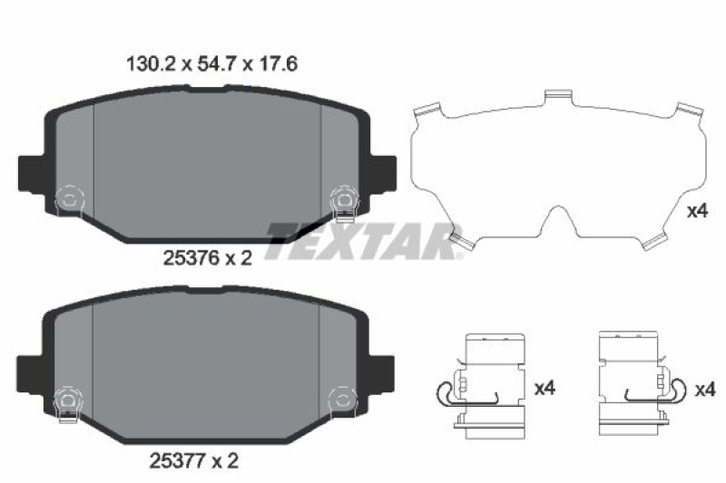 TEXTAR Bremsbelagsatz, Scheibenbremse 2537601