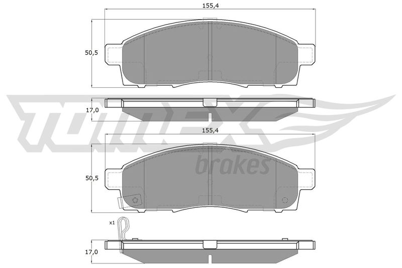 TOMEX Brakes Bremsbelagsatz, Scheibenbremse