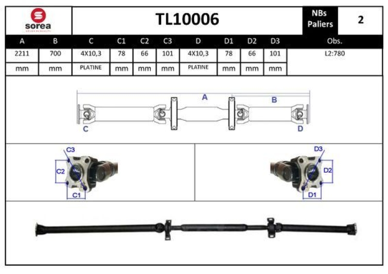 EAI Propshaft, axle drive
