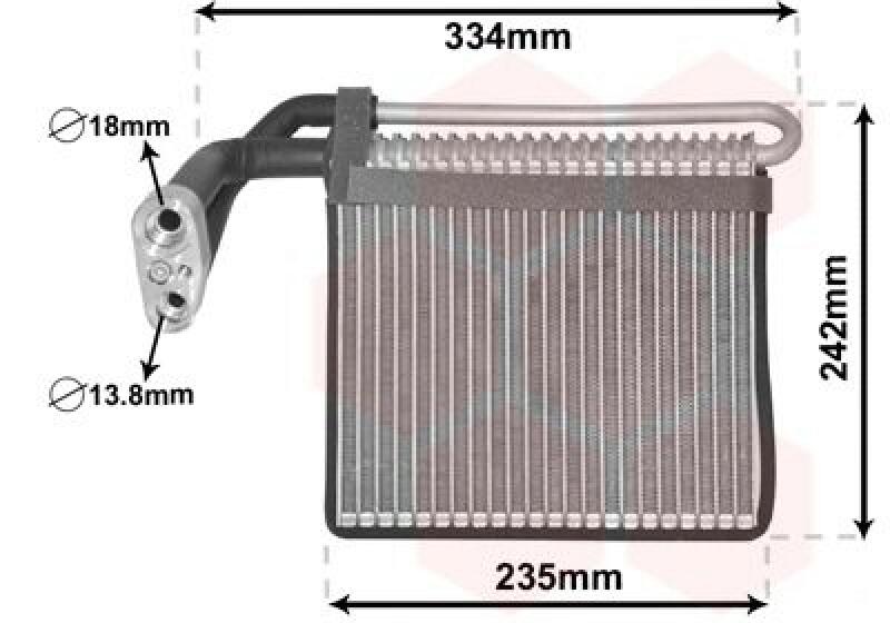 VAN WEZEL Evaporator, air conditioning