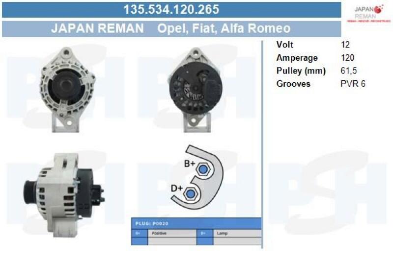 BV PSH Generator 135534120265