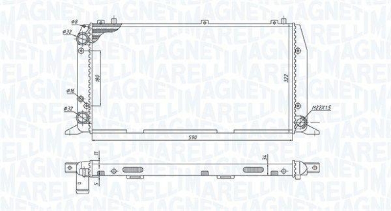 MAGNETI MARELLI K&uuml;hler, Motork&uuml;hlung 350213188700