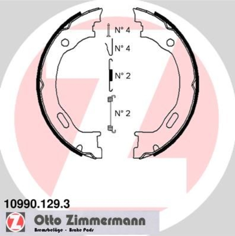 ZIMMERMANN Bremsbackensatz, Feststellbremse