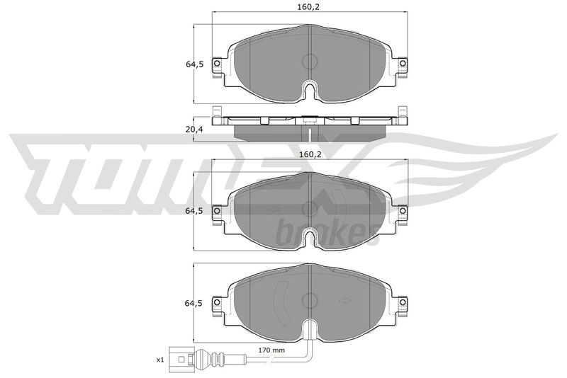 TOMEX Brakes Brake Pad Set, disc brake