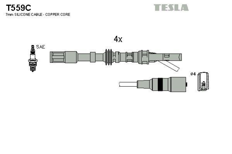 TESLA Zündleitungssatz