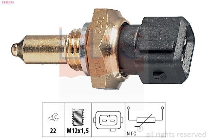 EPS Sensor, Kühlmitteltemperatur Made in Italy - OE Equivalent