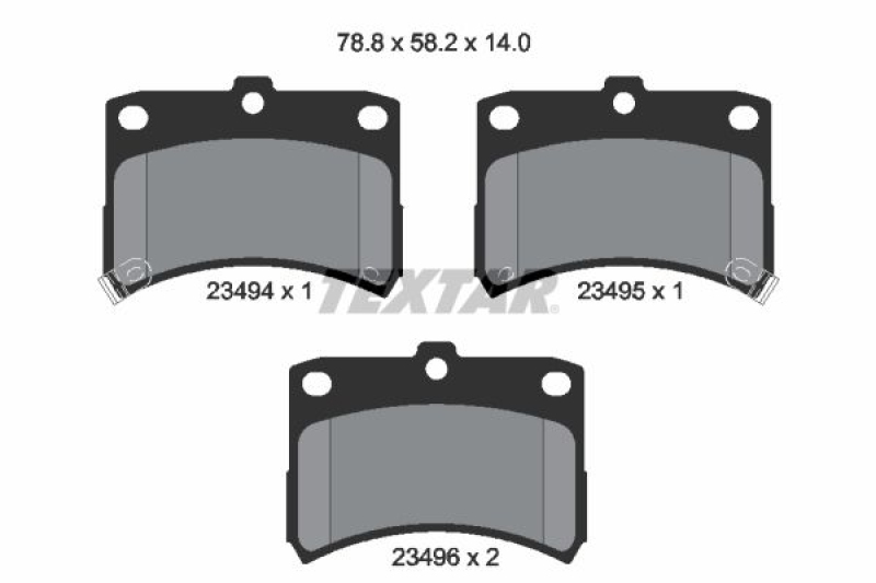 TEXTAR Bremsbelagsatz, Scheibenbremse