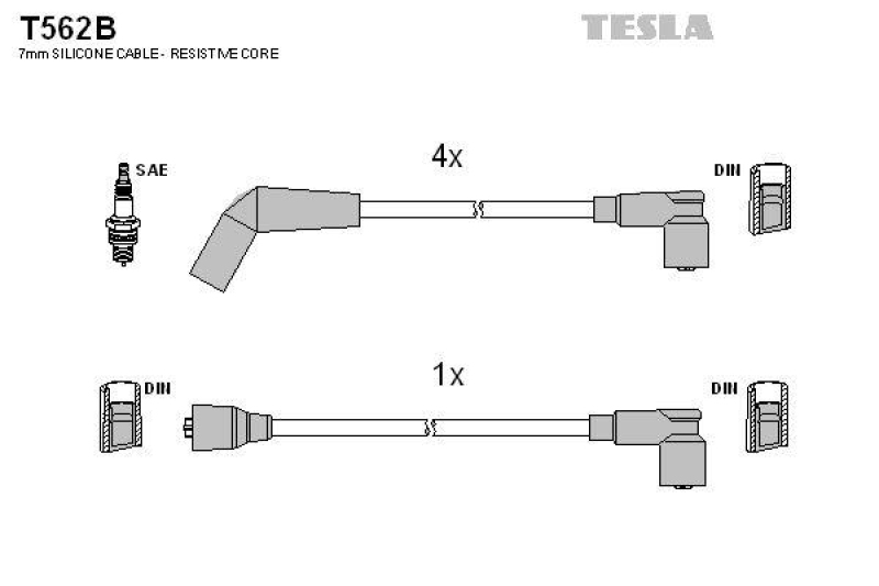 TESLA Zündleitungssatz