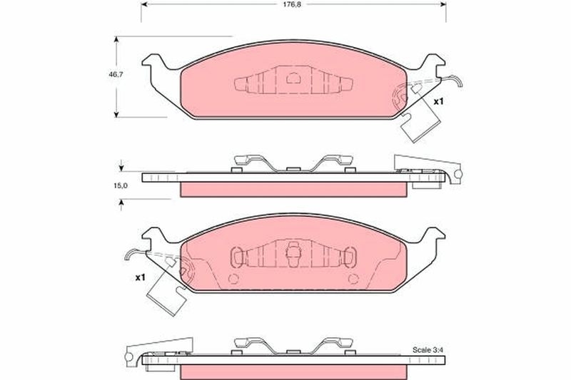 TRW Brake Pad Set, disc brake