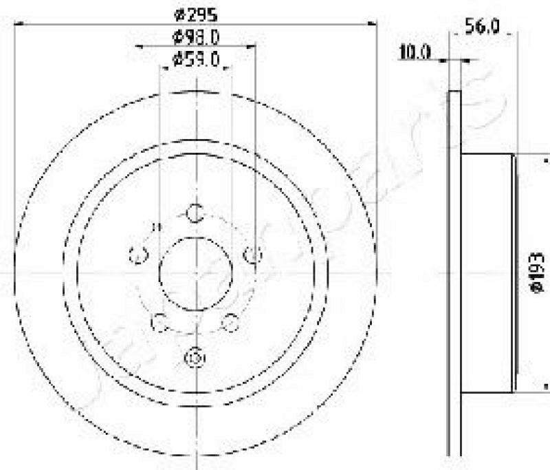 2x JAPANPARTS Brake Disc