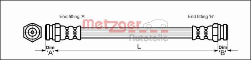 METZGER Bremsschlauch 4114053