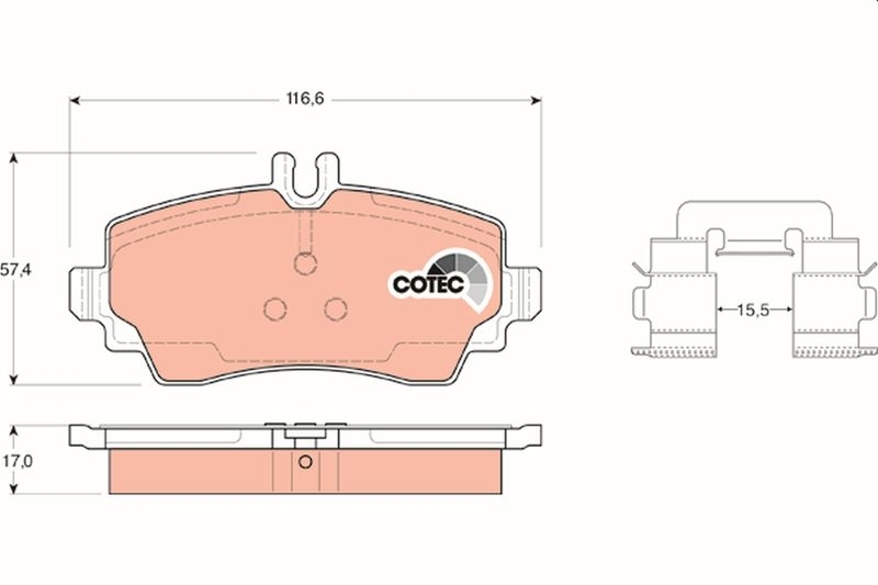 TRW Brake Pad Set, disc brake COTEC