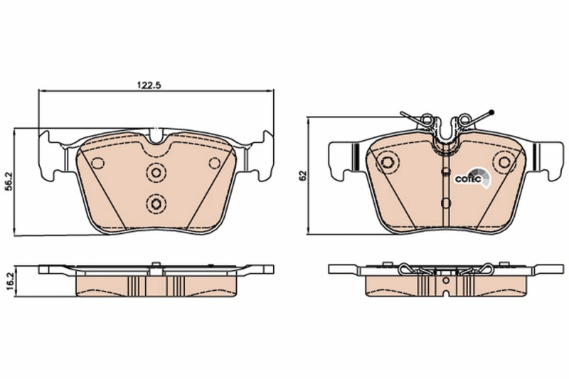 TRW Brake Pad Set, disc brake COTEC