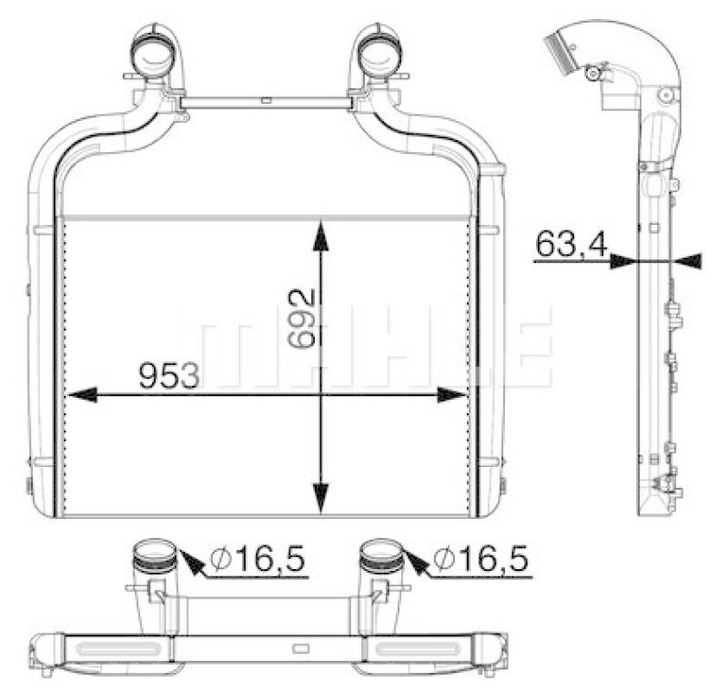 MAHLE Ladeluftkühler BEHR *** PREMIUM LINE ***