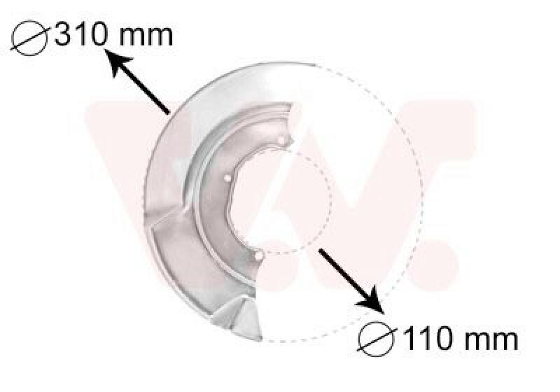 VAN WEZEL Splash Panel, brake disc
