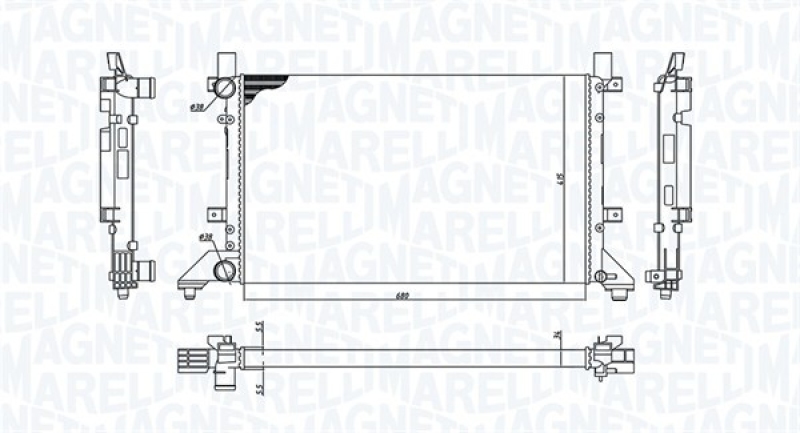 MAGNETI MARELLI Kühler, Motorkühlung