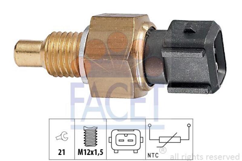 FACET Sensor, Kühlmitteltemperatur Made in Italy - OE Equivalent