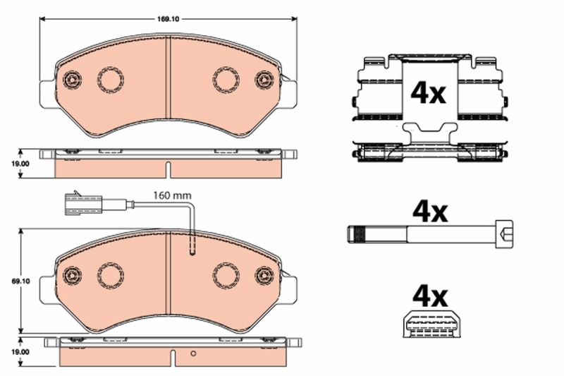 TRW Brake Pad Set, disc brake