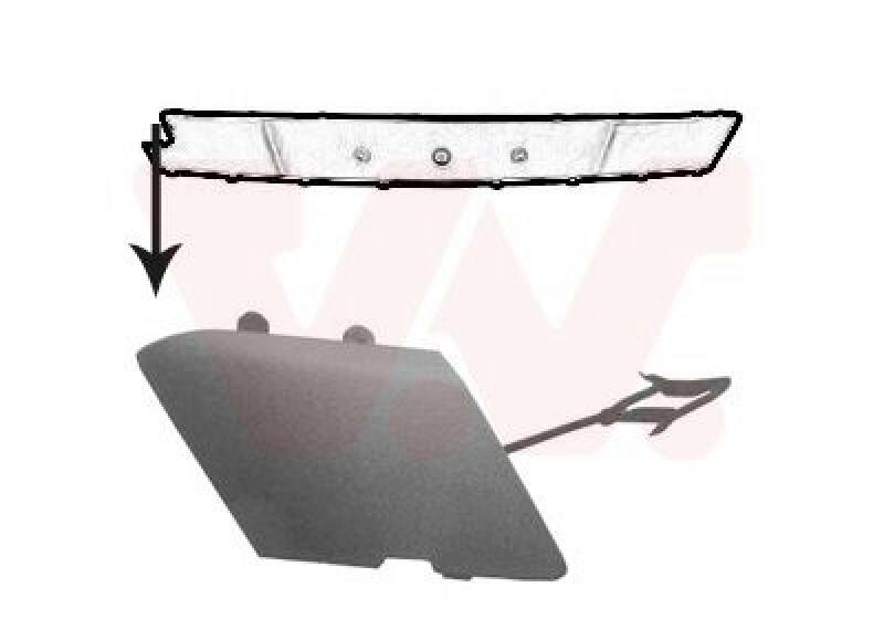VAN WEZEL Flap, tow hook ** Equipart **