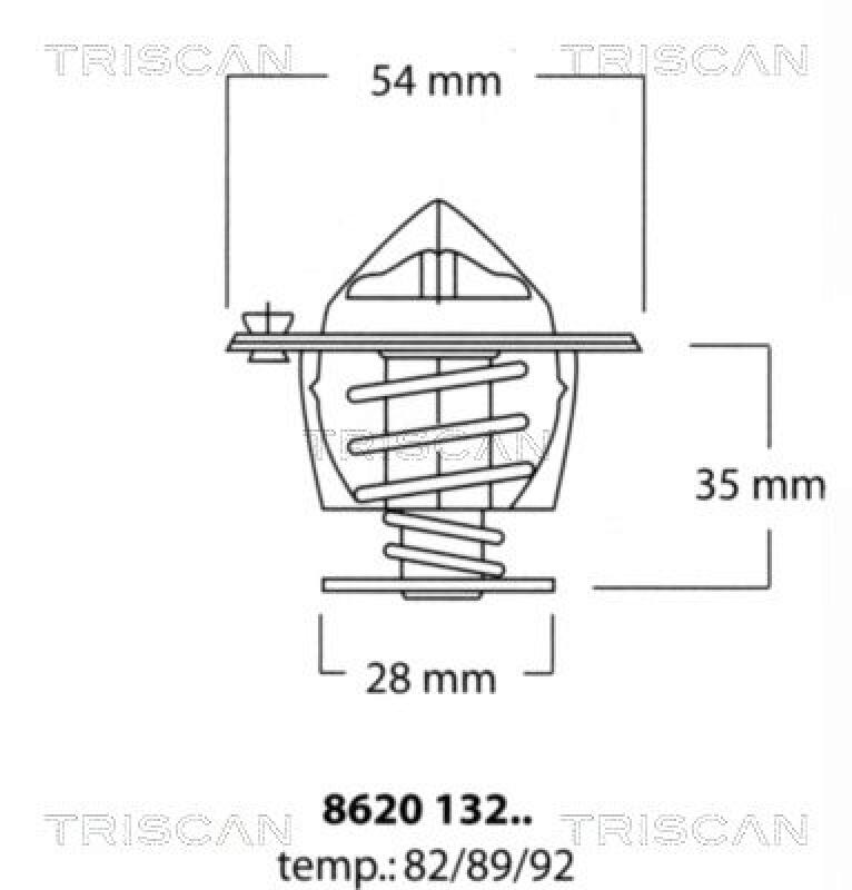 TRISCAN Thermostat, coolant