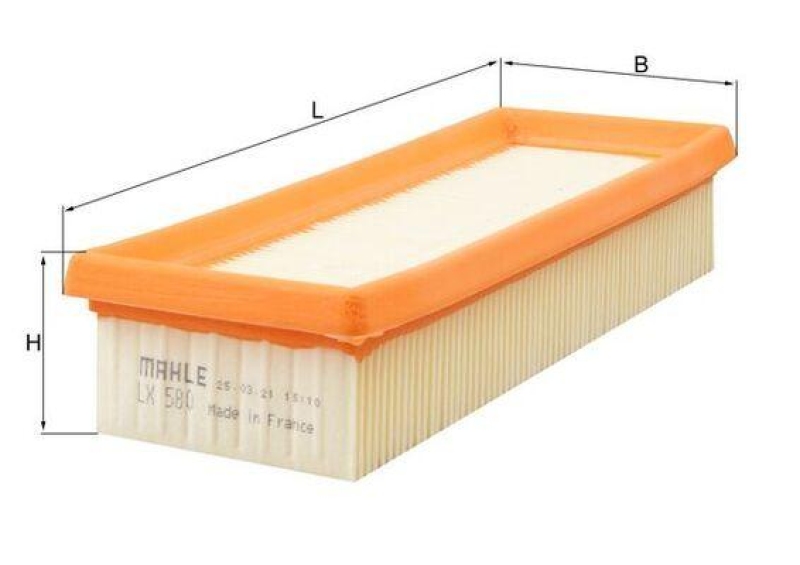 MAHLE ORIGINAL Luftfilter LX 580