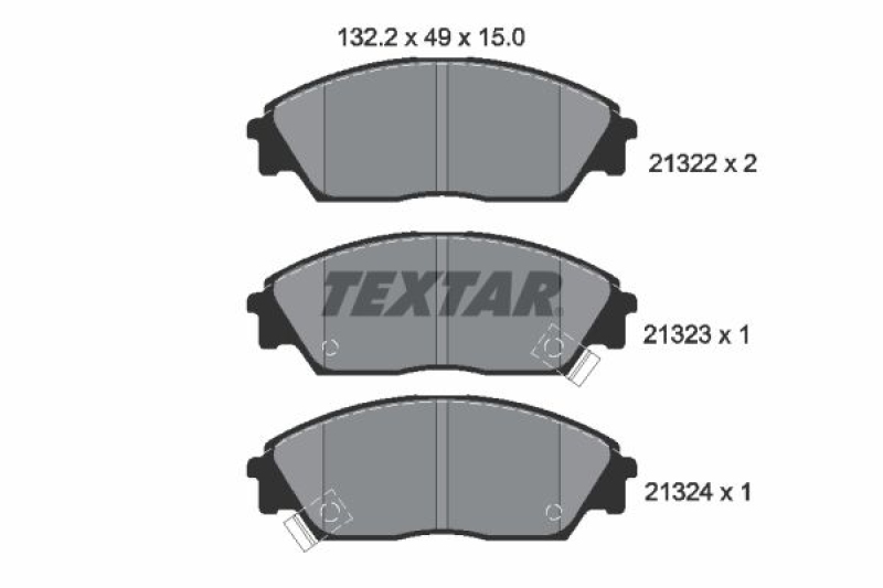 TEXTAR Bremsbelagsatz, Scheibenbremse 2132201