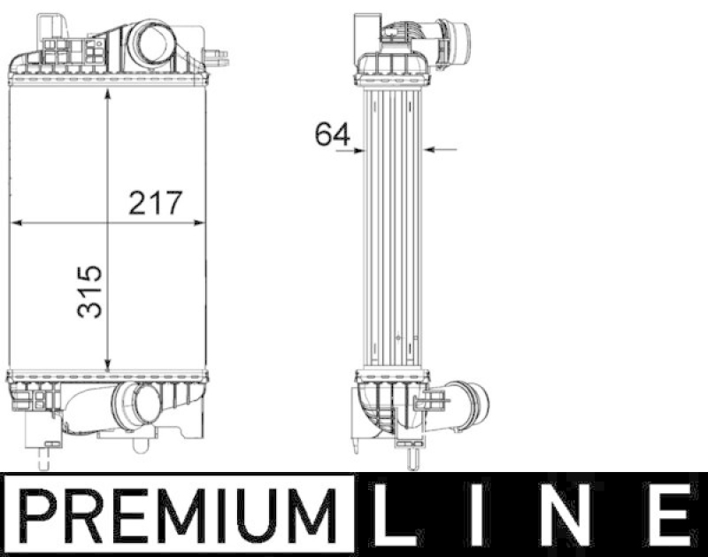 MAHLE Ladeluftkühler BEHR *** PREMIUM LINE ***