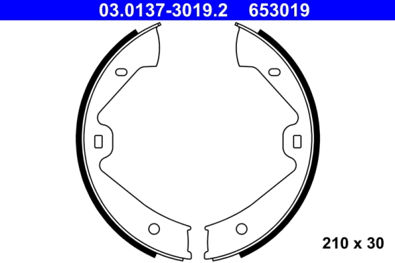 ATE Brake Shoe Set, parking brake