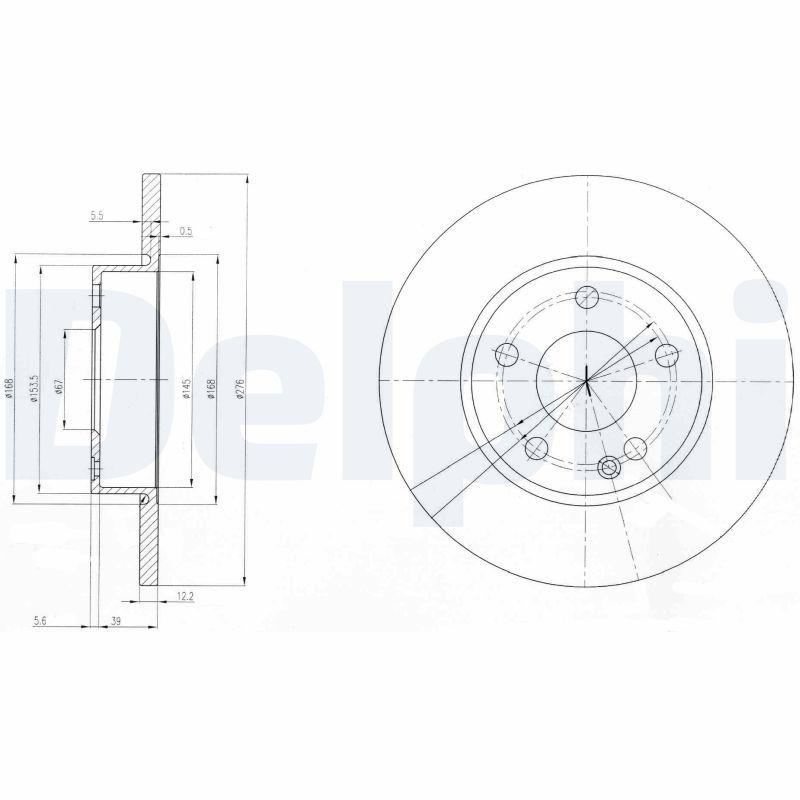 2x DELPHI Bremsscheibe
