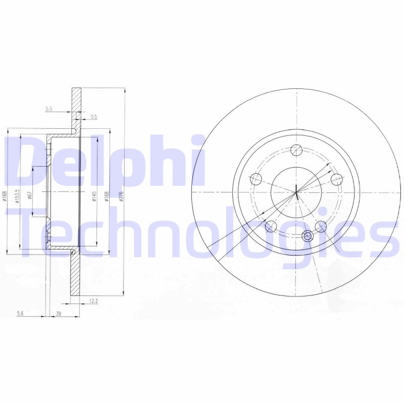 2x DELPHI Bremsscheibe