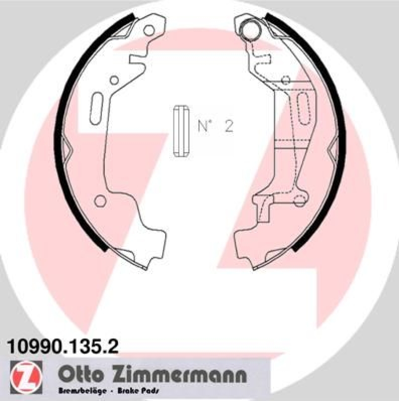 ZIMMERMANN Bremsbackensatz