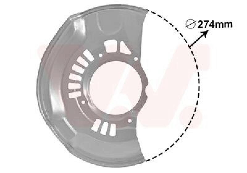 VAN WEZEL Splash Panel, brake disc