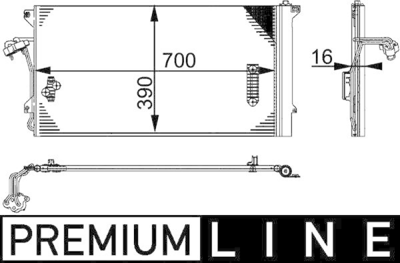 MAHLE Kondensator, Klimaanlage BEHR *** PREMIUM LINE ***