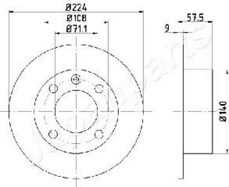 2x JAPANPARTS Bremsscheibe