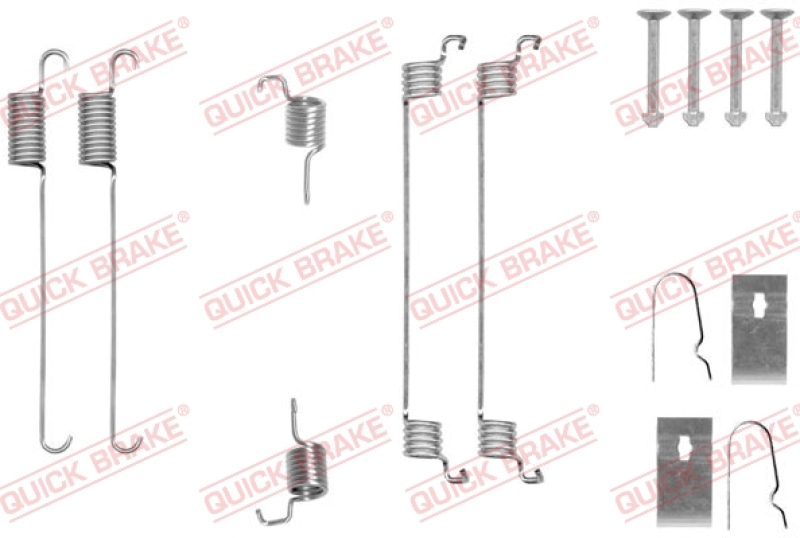 QUICK BRAKE Zubehörsatz Bremsbacken Trommelbremse Montagesatz