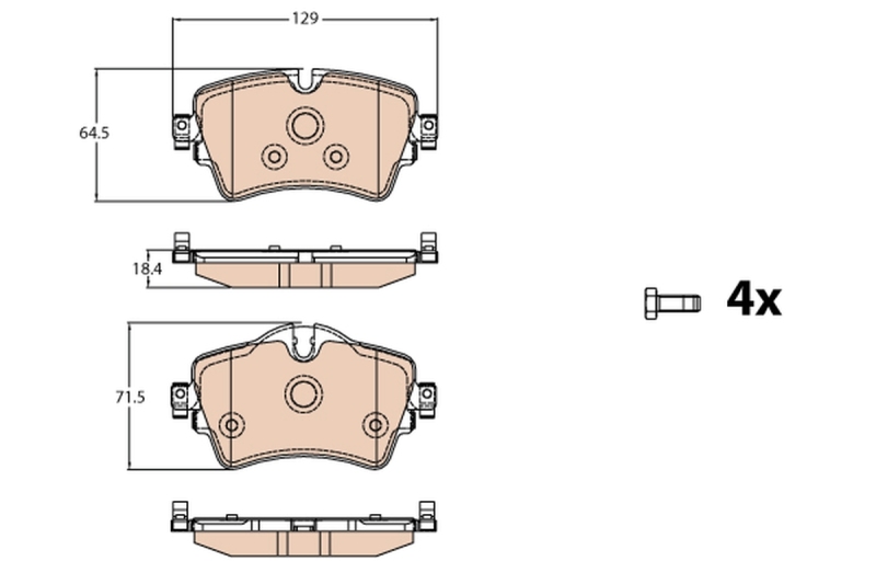 TRW Brake Pad Set, disc brake