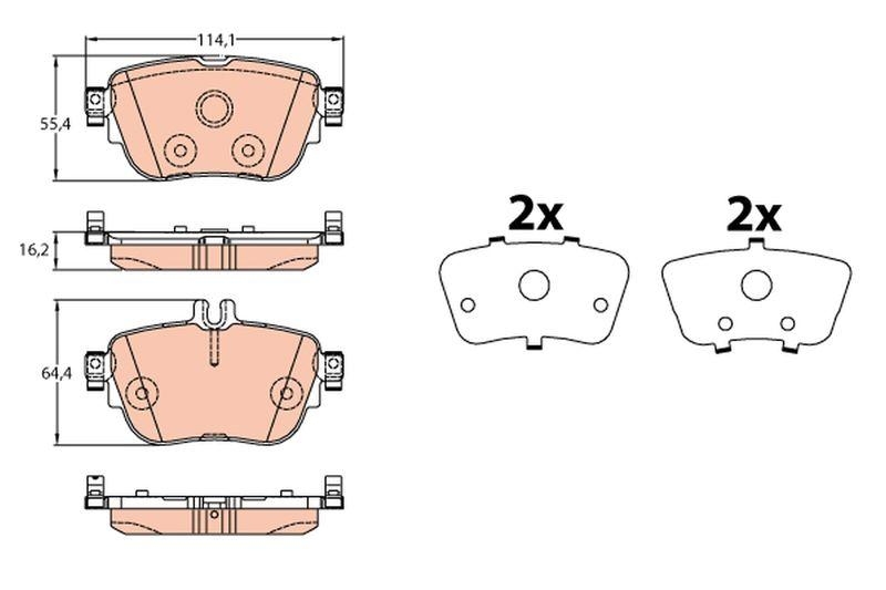 TRW Brake Pad Set, disc brake